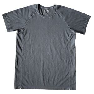 Zyia Active Mens Short Sleeve T-Shirt Gray Athletic Active Workout Fitness